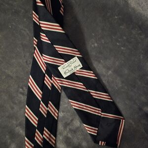 Robert Talbott Black and Red Striped Tie